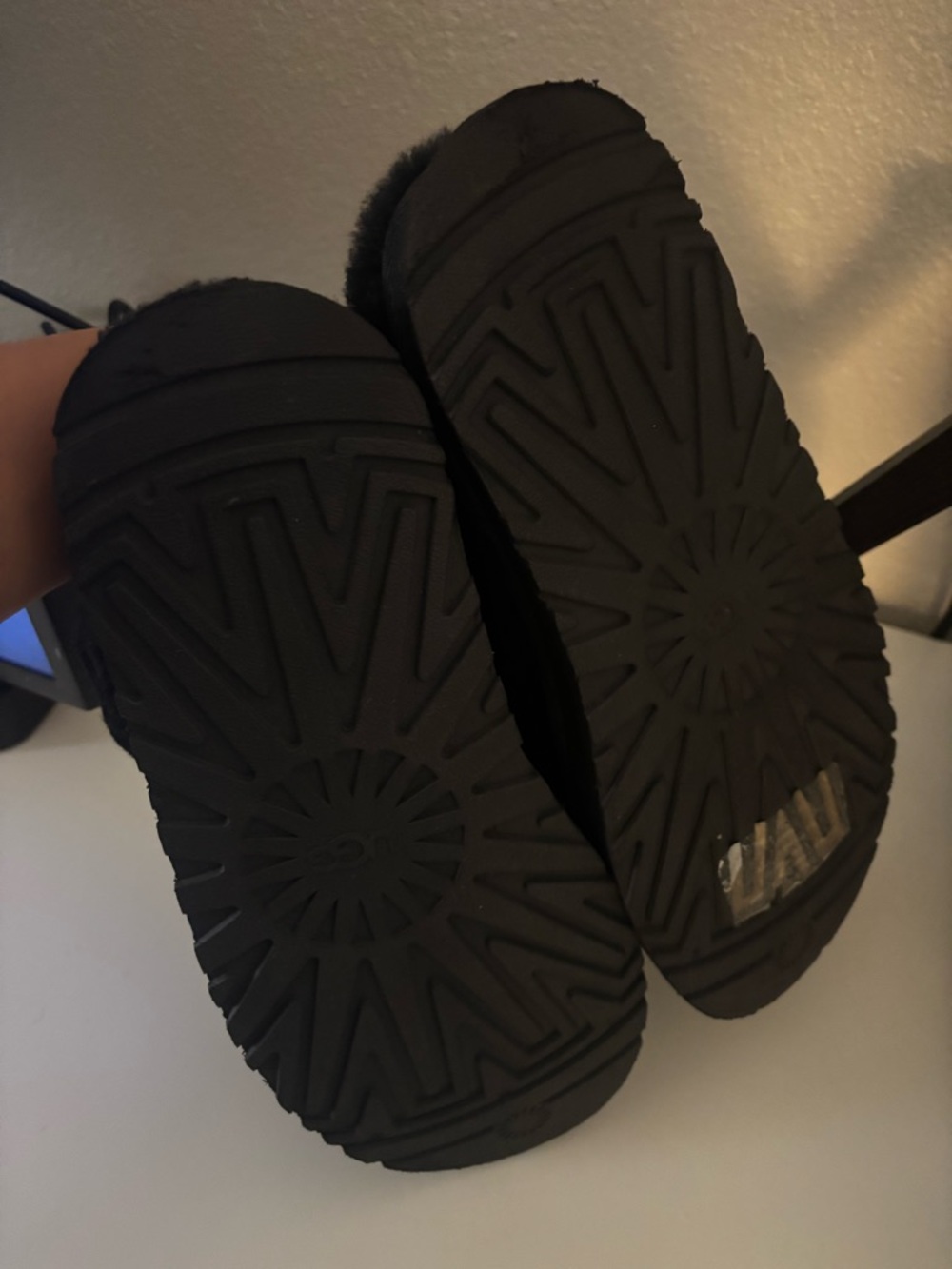 UGG Black Cozy Shearling Slip-Ons - Picture 3 of 5